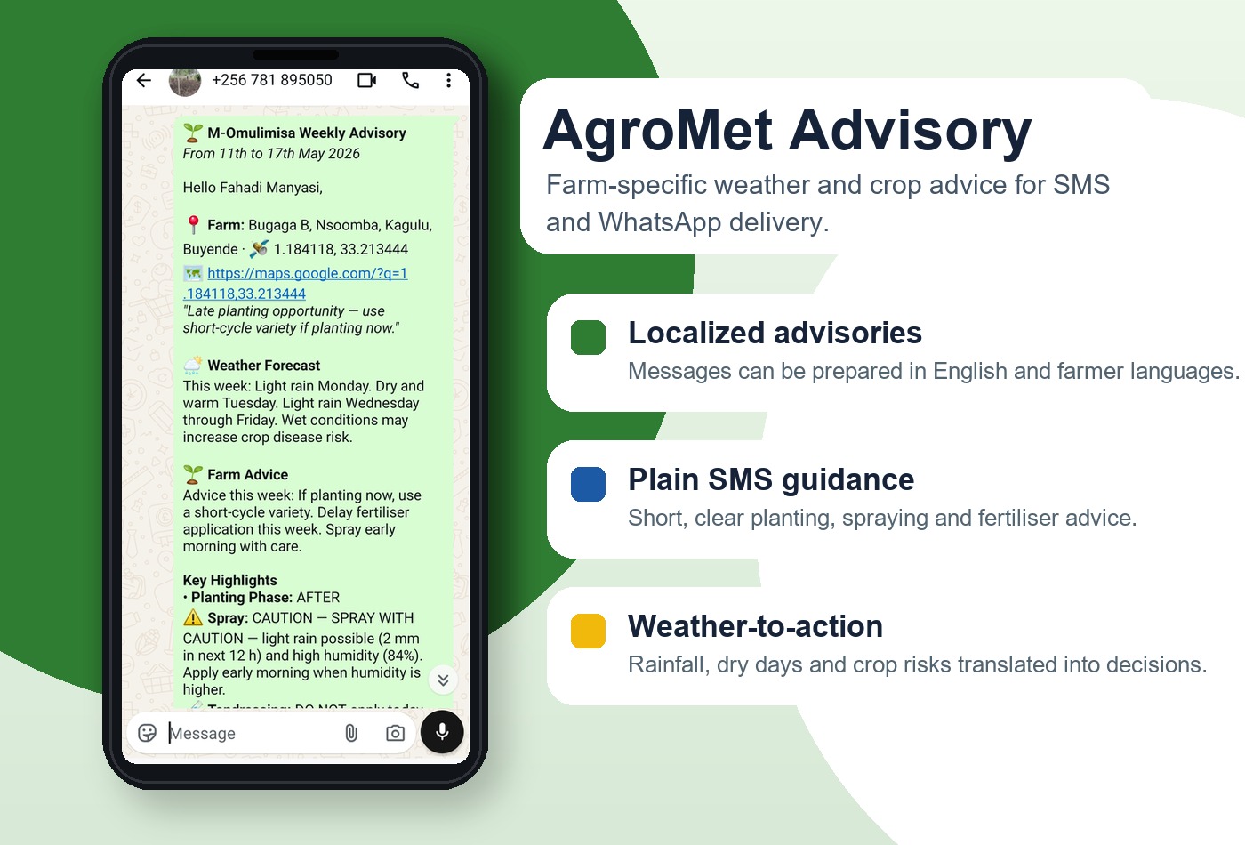 AgroMet advisory and market intelligence